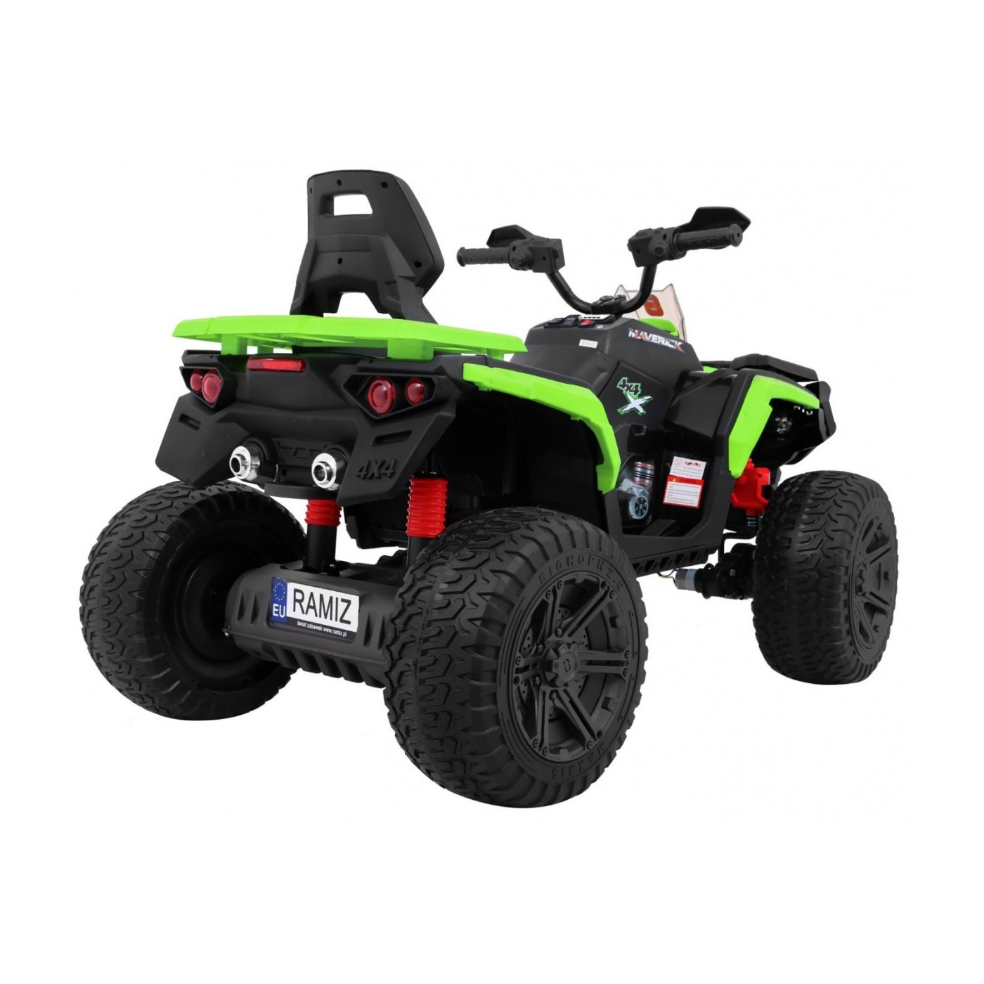 Quad Maverick 4x4 Elektrické dětské vozidlo Zelená kola EVA Audio Panel LED