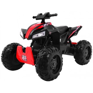 Quad dobíjecí Sport Run Kids černý + Naped 4x4 + LED + MP3 rádio