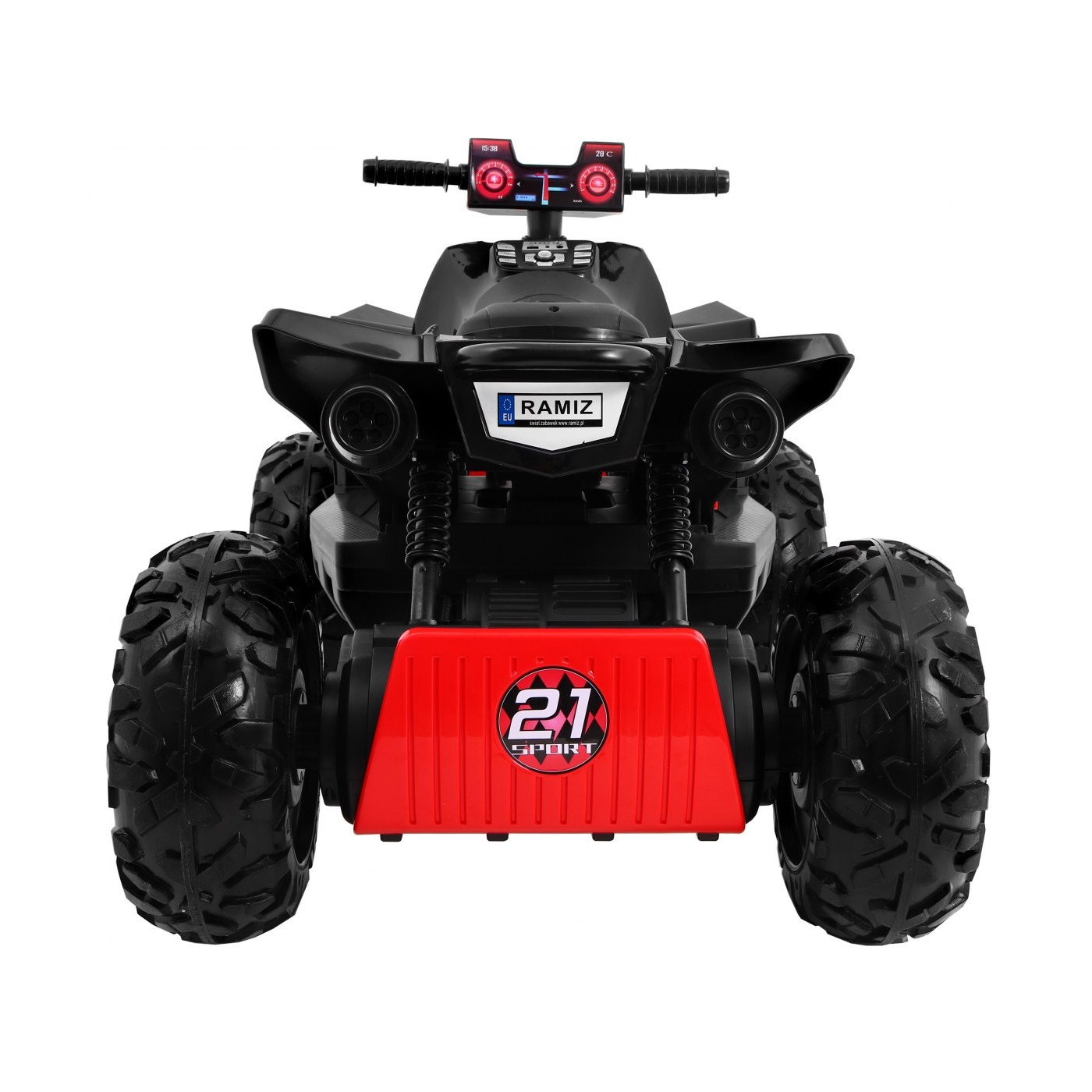 Quad dobíjecí Sport Run Kids černý + Naped 4x4 + LED + MP3 rádio