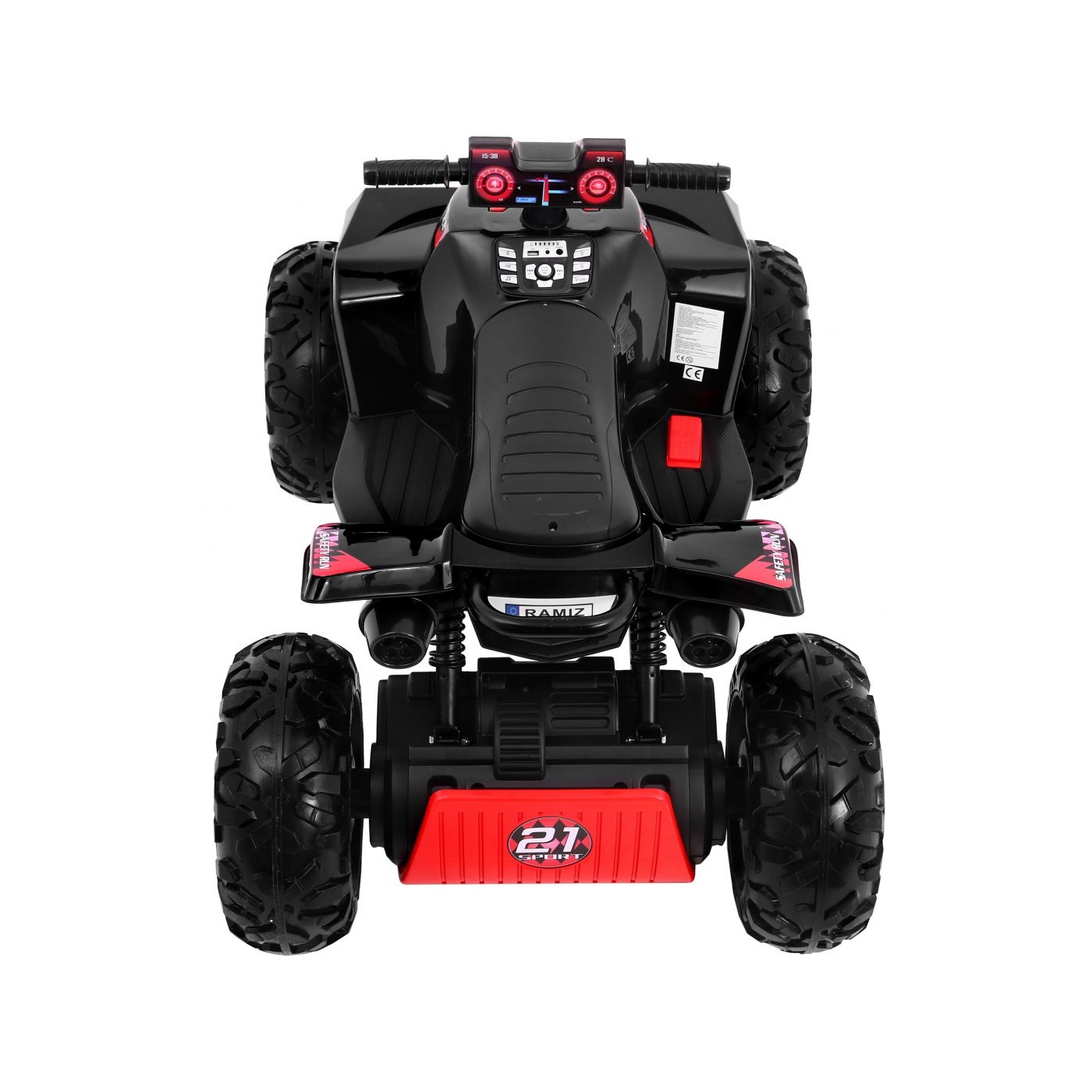 Quad dobíjecí Sport Run Kids černý + Naped 4x4 + LED + MP3 rádio