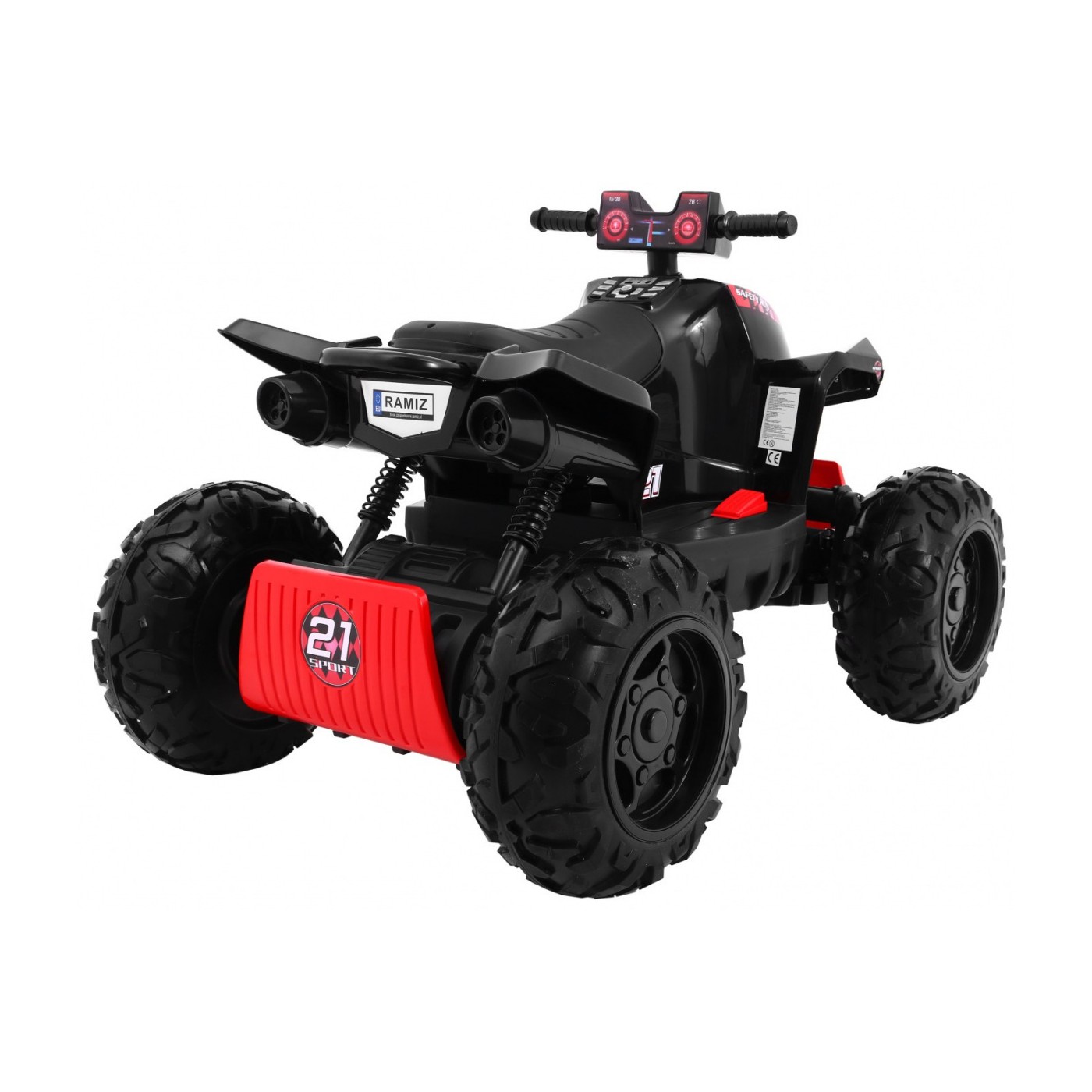 Quad dobíjecí Sport Run Kids černý + Naped 4x4 + LED + MP3 rádio