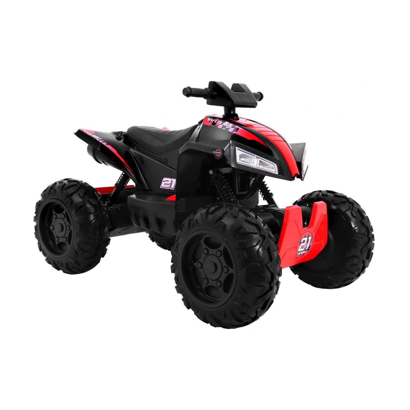 Quad dobíjecí Sport Run Kids černý + Naped 4x4 + LED + MP3 rádio