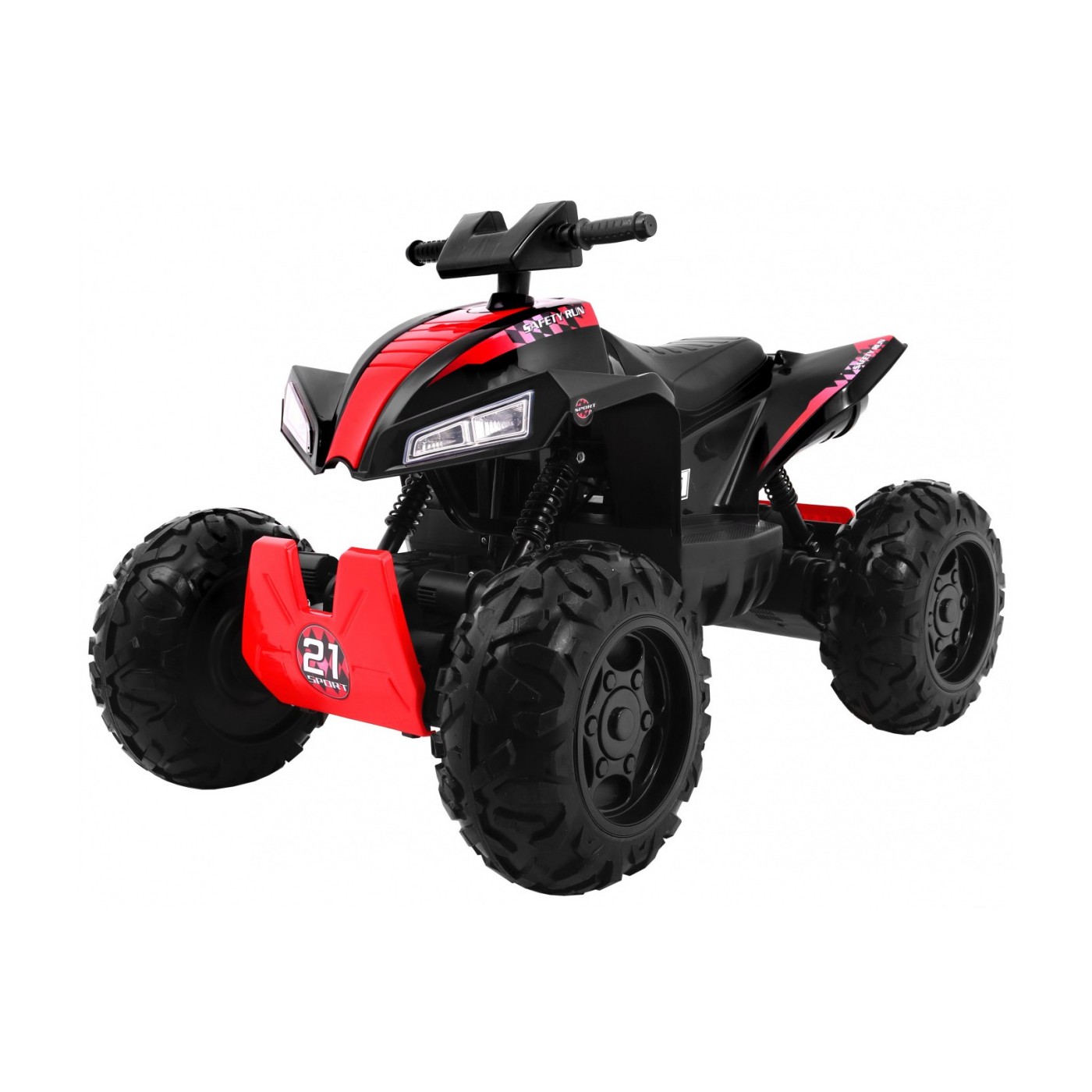 Quad dobíjecí Sport Run Kids černý + Naped 4x4 + LED + MP3 rádio