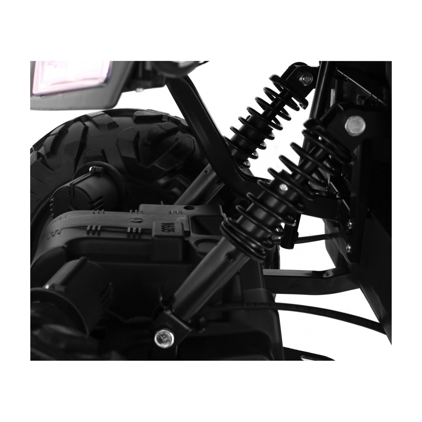 Quad dobíjecí Sport Run Kids černý + Naped 4x4 + LED + MP3 rádio