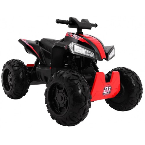 Quad dobíjecí Sport Run Kids černý + Naped 4x4 + LED + MP3 rádio