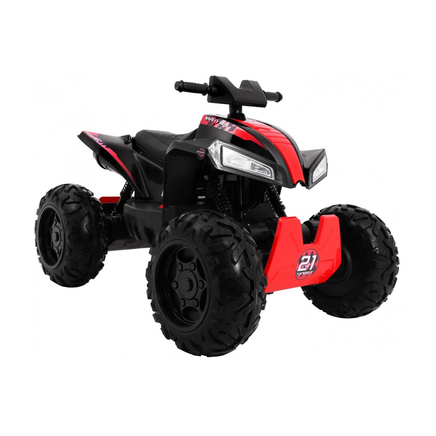 Quad dobíjecí Sport Run Kids černý + Naped 4x4 + LED + MP3 rádio