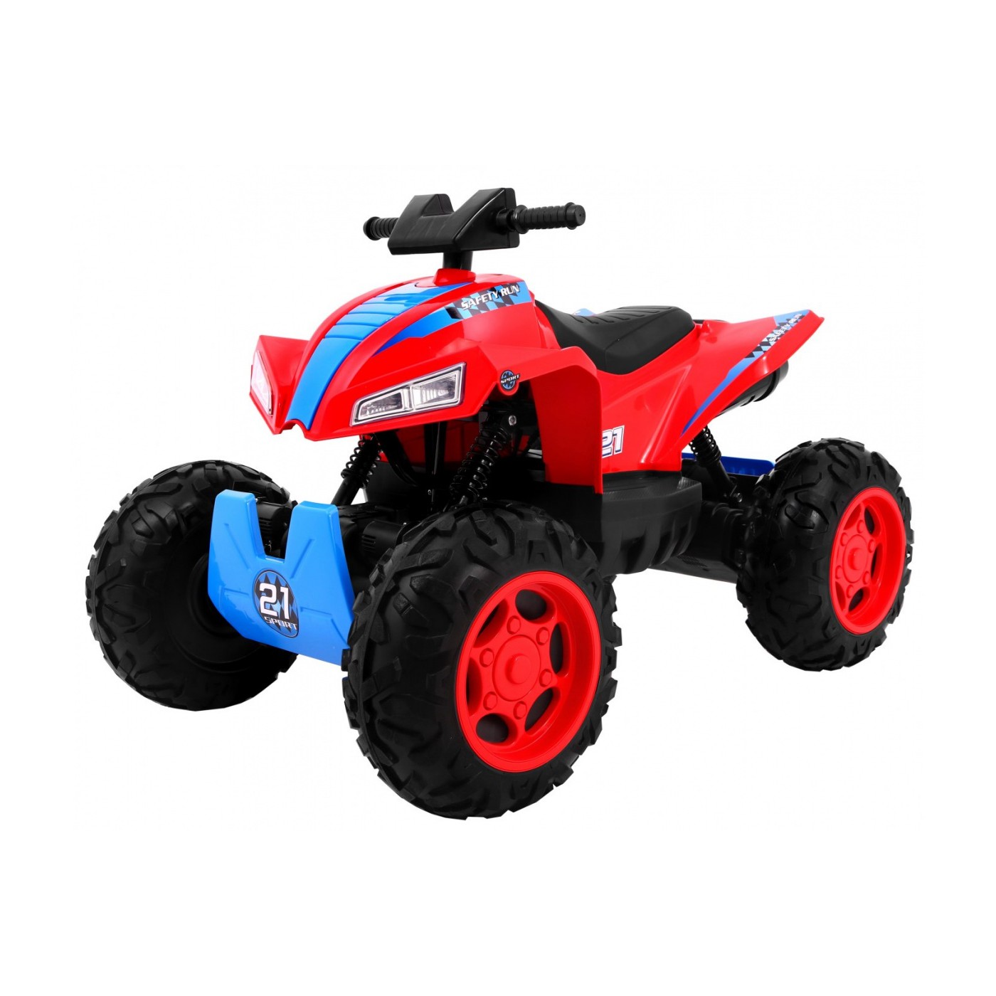 Quad dobíjecí Sport Run Kids červená + Naped 4x4 + LED + MP3 rádio