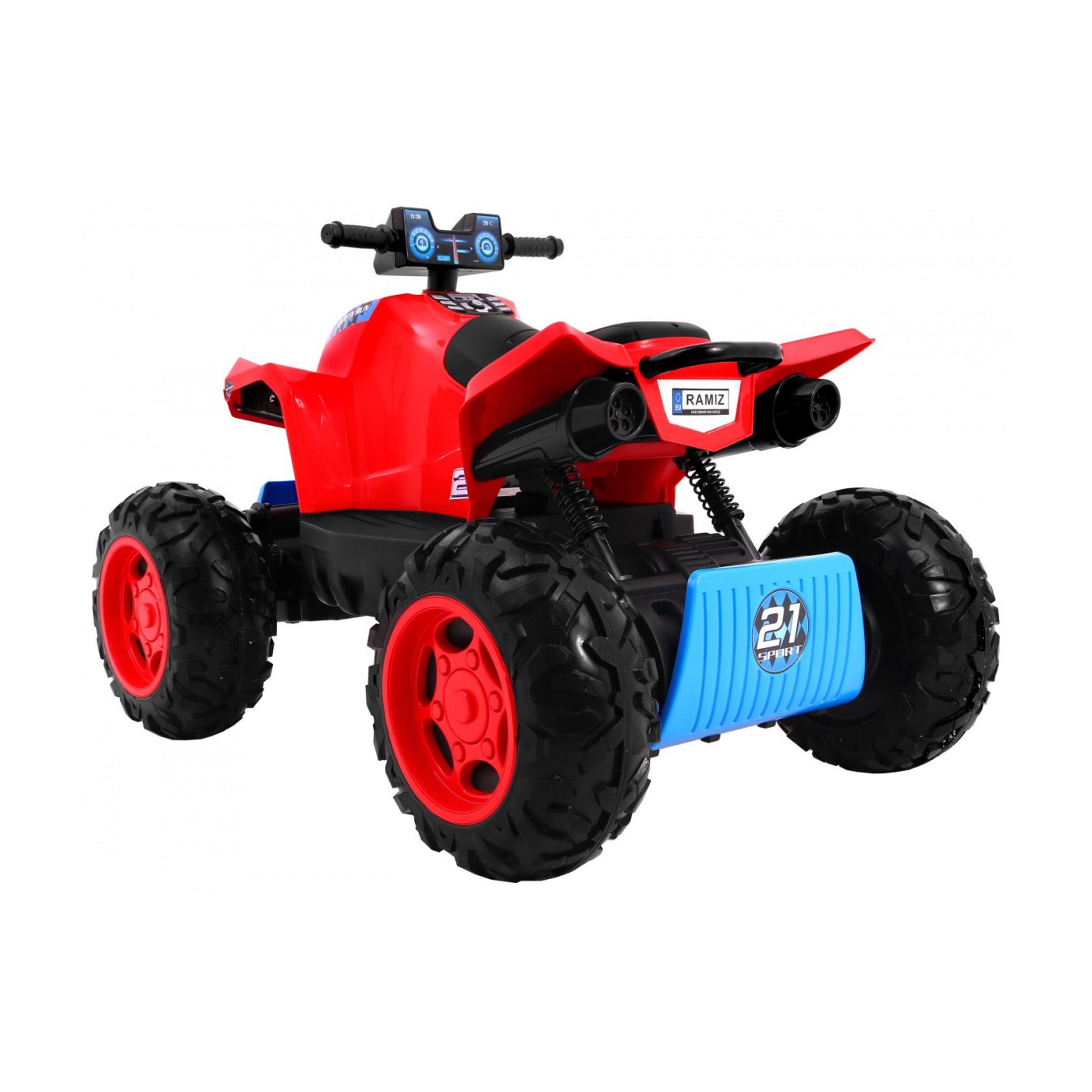 Quad dobíjecí Sport Run Kids červená + Naped 4x4 + LED + MP3 rádio
