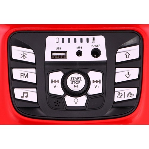 Quad dobíjecí Sport Run Kids červená + Naped 4x4 + LED + MP3 rádio