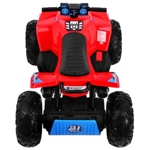 Quad dobíjecí Sport Run Kids červená + Naped 4x4 + LED + MP3 rádio