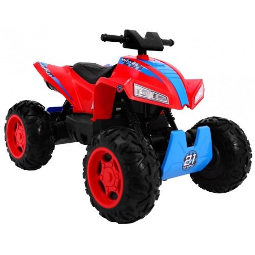 Quad dobíjecí Sport Run Kids červená + Naped 4x4 + LED + MP3 rádio