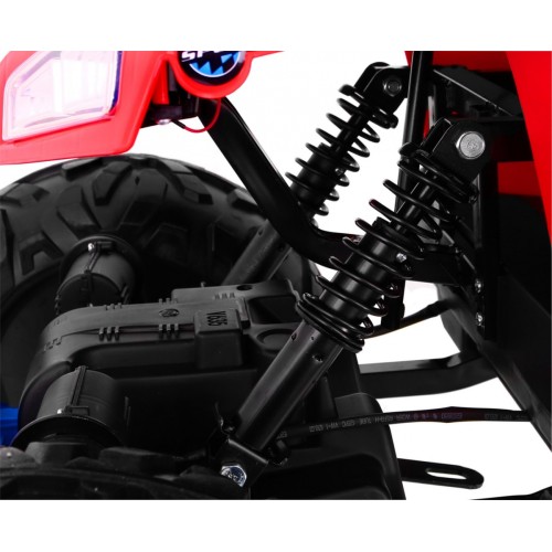 Quad dobíjecí Sport Run Kids červená + Naped 4x4 + LED + MP3 rádio