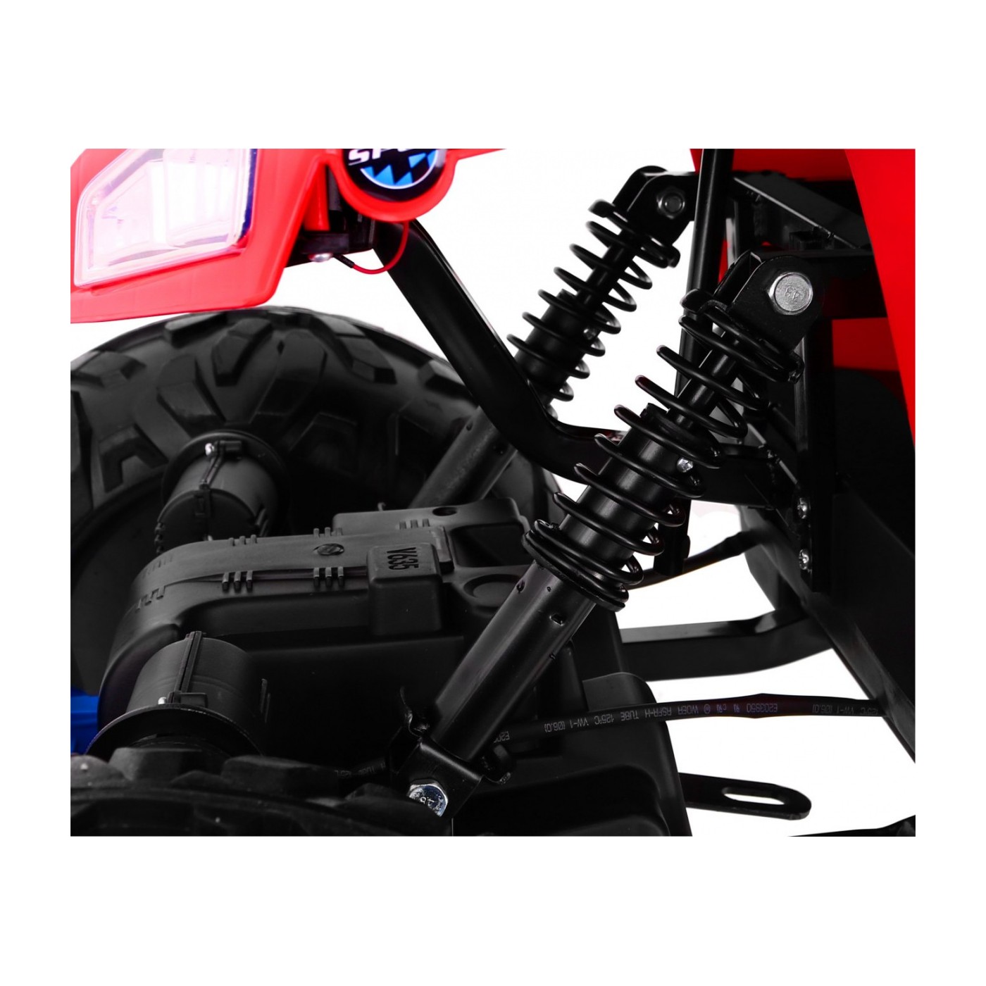 Quad dobíjecí Sport Run Kids červená + Naped 4x4 + LED + MP3 rádio