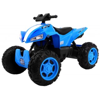 Quad dobíjecí Sport Run Kids Blue + Naped 4x4 + LED + MP3 rádio