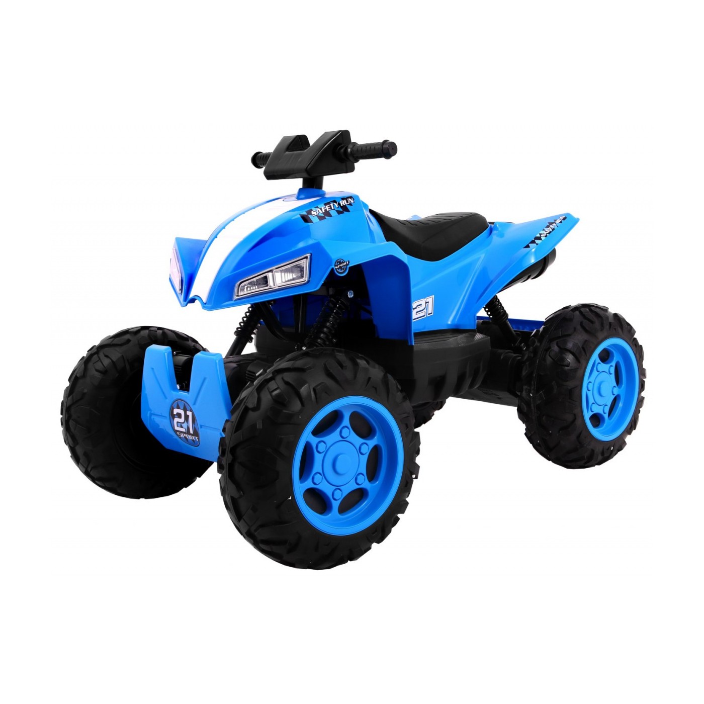 Quad dobíjecí Sport Run Kids Blue + Naped 4x4 + LED + MP3 rádio