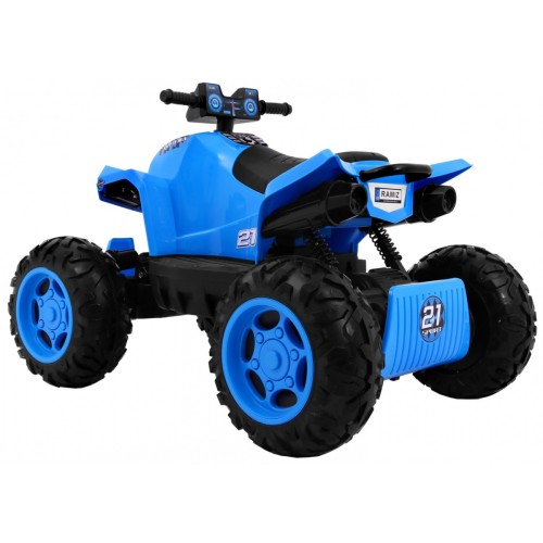 Quad dobíjecí Sport Run Kids Blue + Naped 4x4 + LED + MP3 rádio