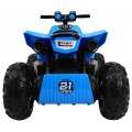 Quad dobíjecí Sport Run Kids Blue + Naped 4x4 + LED + MP3 rádio