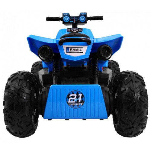 Quad dobíjecí Sport Run Kids Blue + Naped 4x4 + LED + MP3 rádio