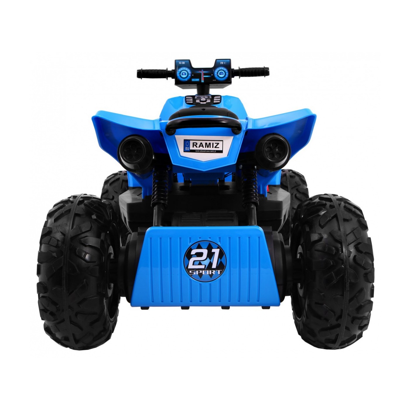 Quad dobíjecí Sport Run Kids Blue + Naped 4x4 + LED + MP3 rádio