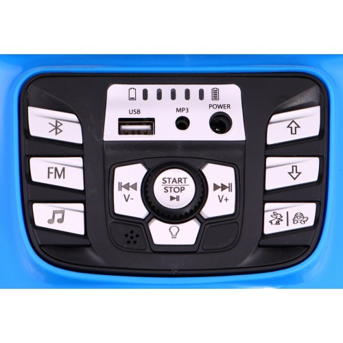 Quad dobíjecí Sport Run Kids Blue + Naped 4x4 + LED + MP3 rádio