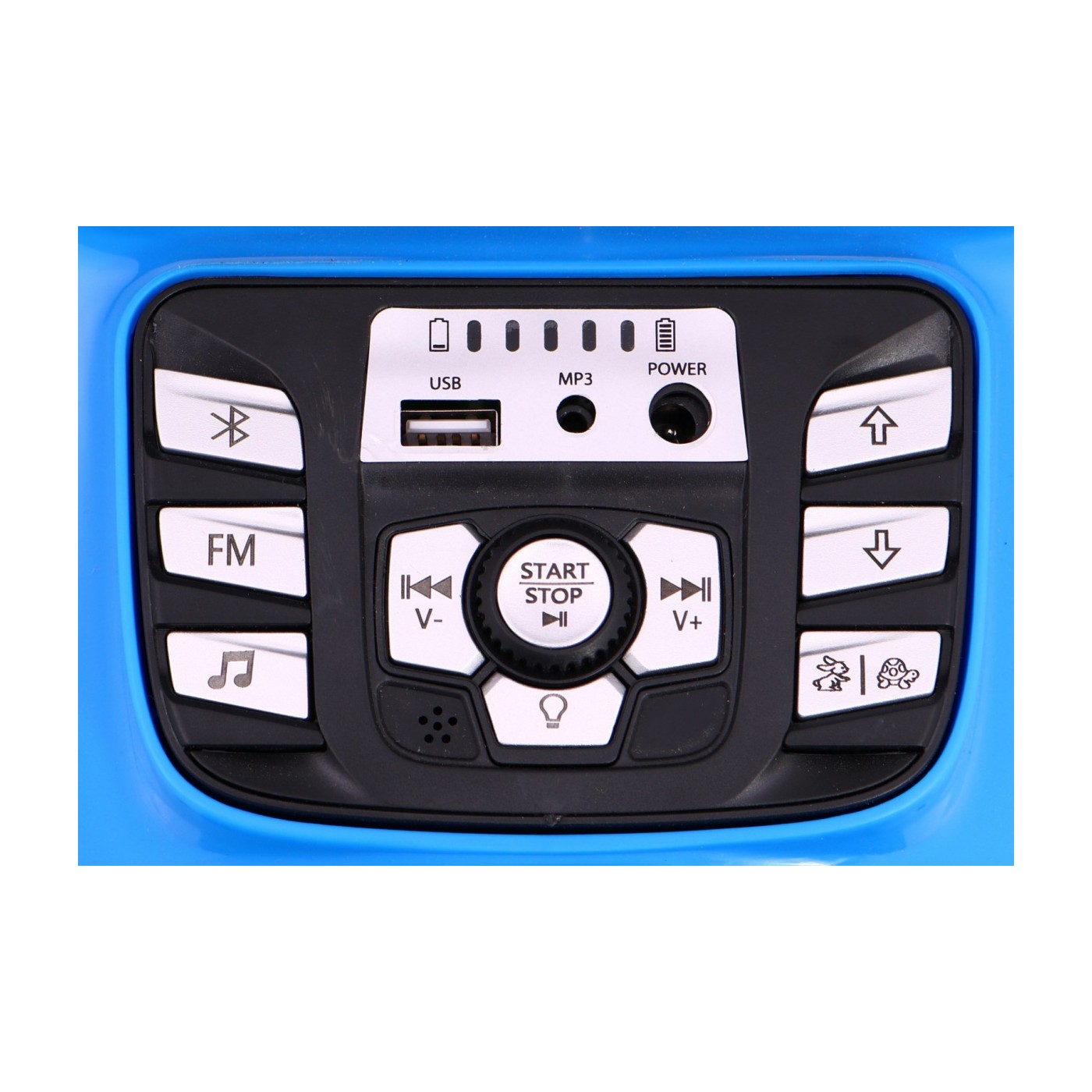 Quad dobíjecí Sport Run Kids Blue + Naped 4x4 + LED + MP3 rádio