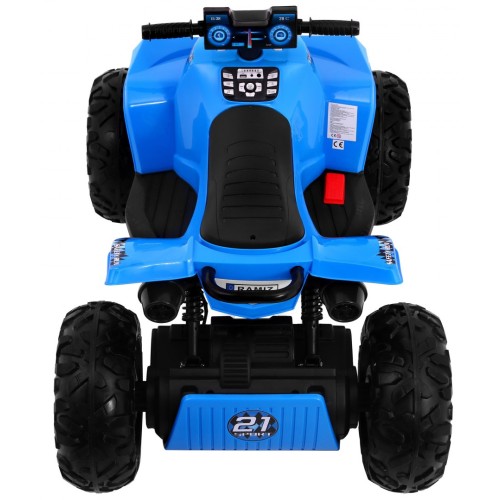 Quad dobíjecí Sport Run Kids Blue + Naped 4x4 + LED + MP3 rádio