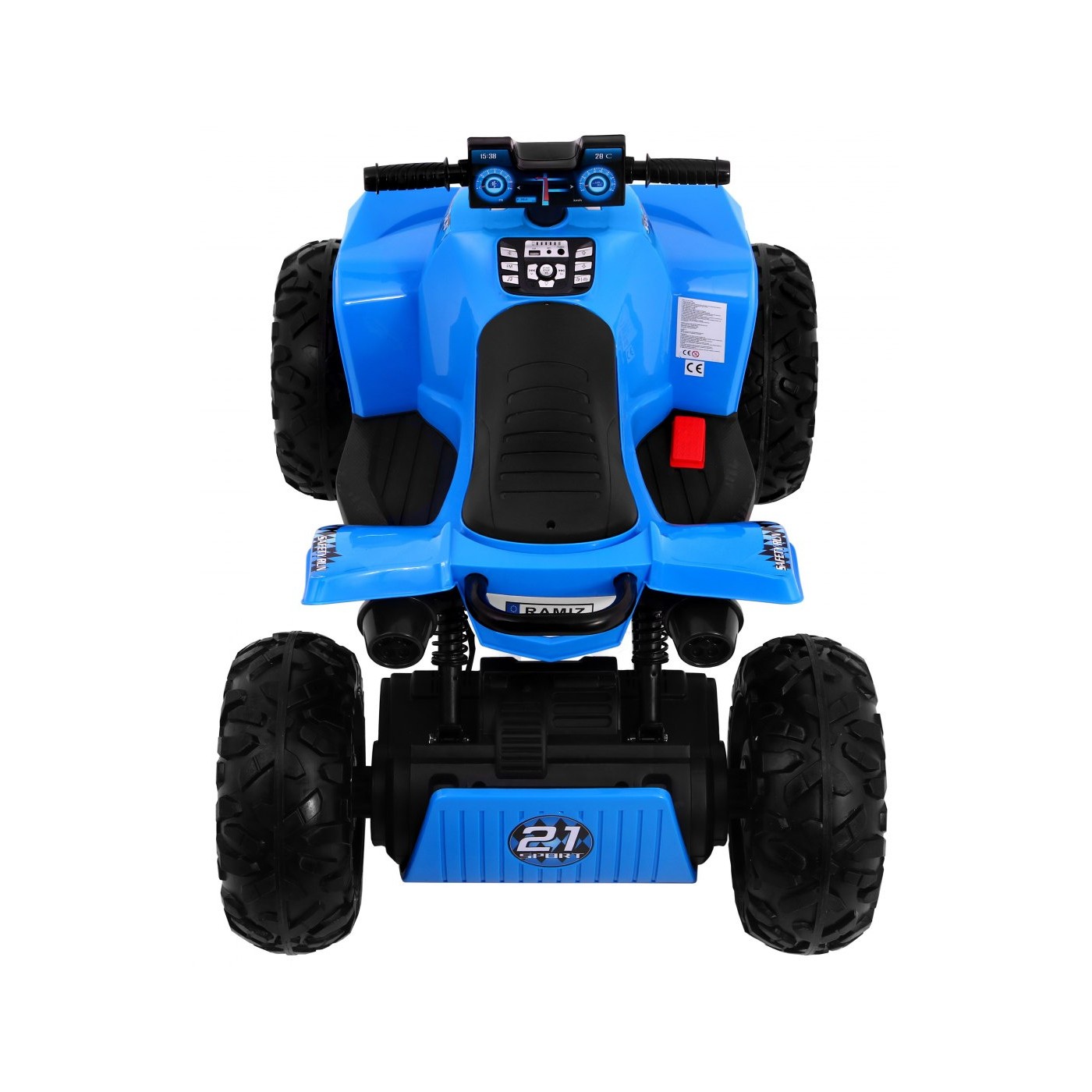 Quad dobíjecí Sport Run Kids Blue + Naped 4x4 + LED + MP3 rádio
