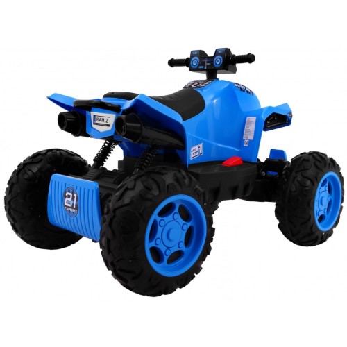 Quad dobíjecí Sport Run Kids Blue + Naped 4x4 + LED + MP3 rádio