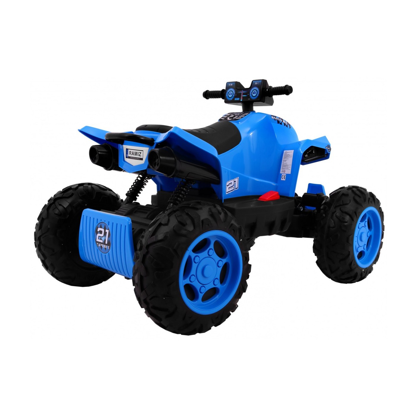 Quad dobíjecí Sport Run Kids Blue + Naped 4x4 + LED + MP3 rádio