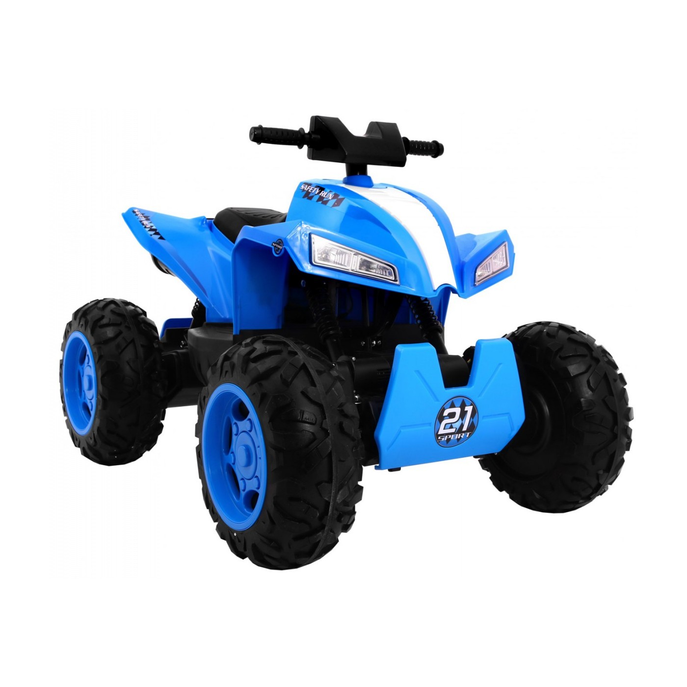 Quad dobíjecí Sport Run Kids Blue + Naped 4x4 + LED + MP3 rádio
