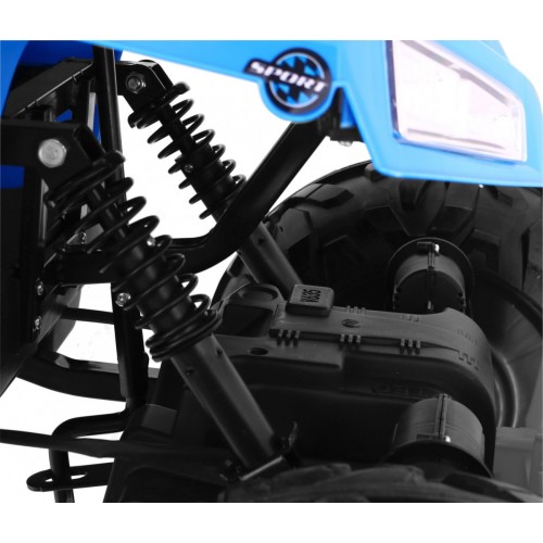 Quad dobíjecí Sport Run Kids Blue + Naped 4x4 + LED + MP3 rádio