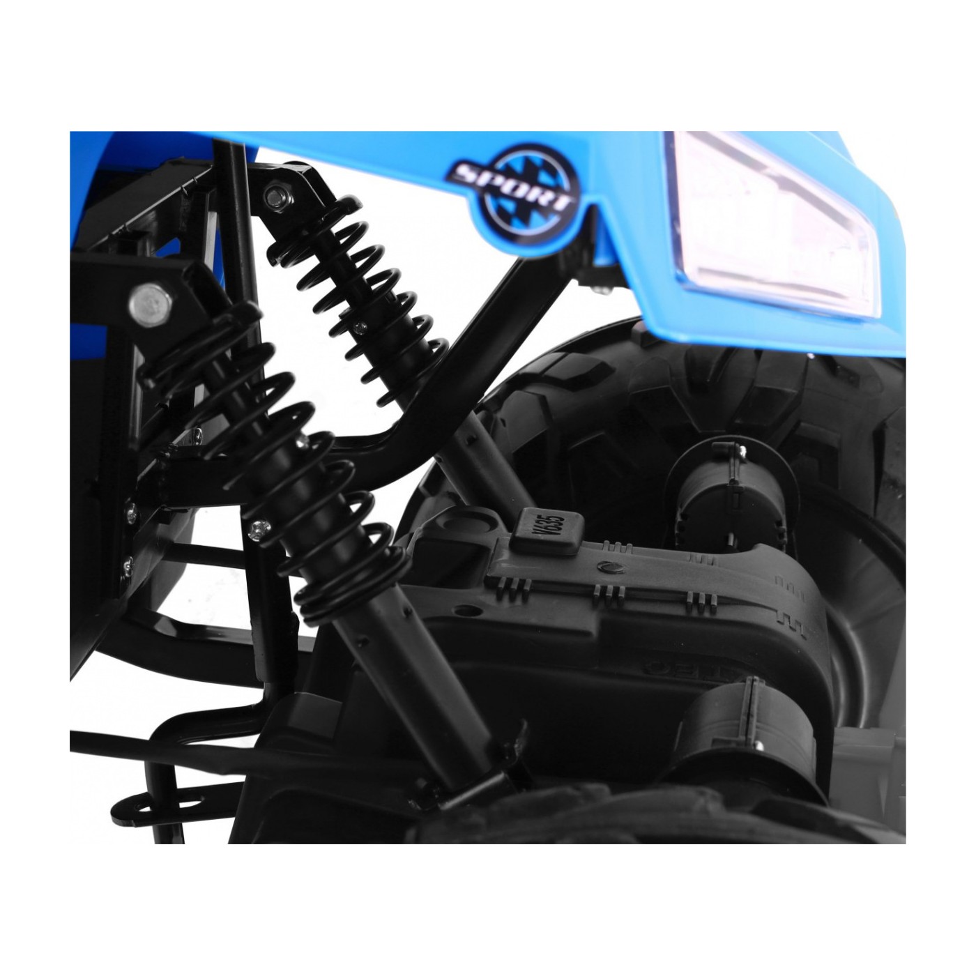 Quad dobíjecí Sport Run Kids Blue + Naped 4x4 + LED + MP3 rádio