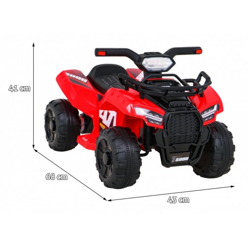 Dětská baterie Quad Storm červená + motor 25W + MP3 USB + LED