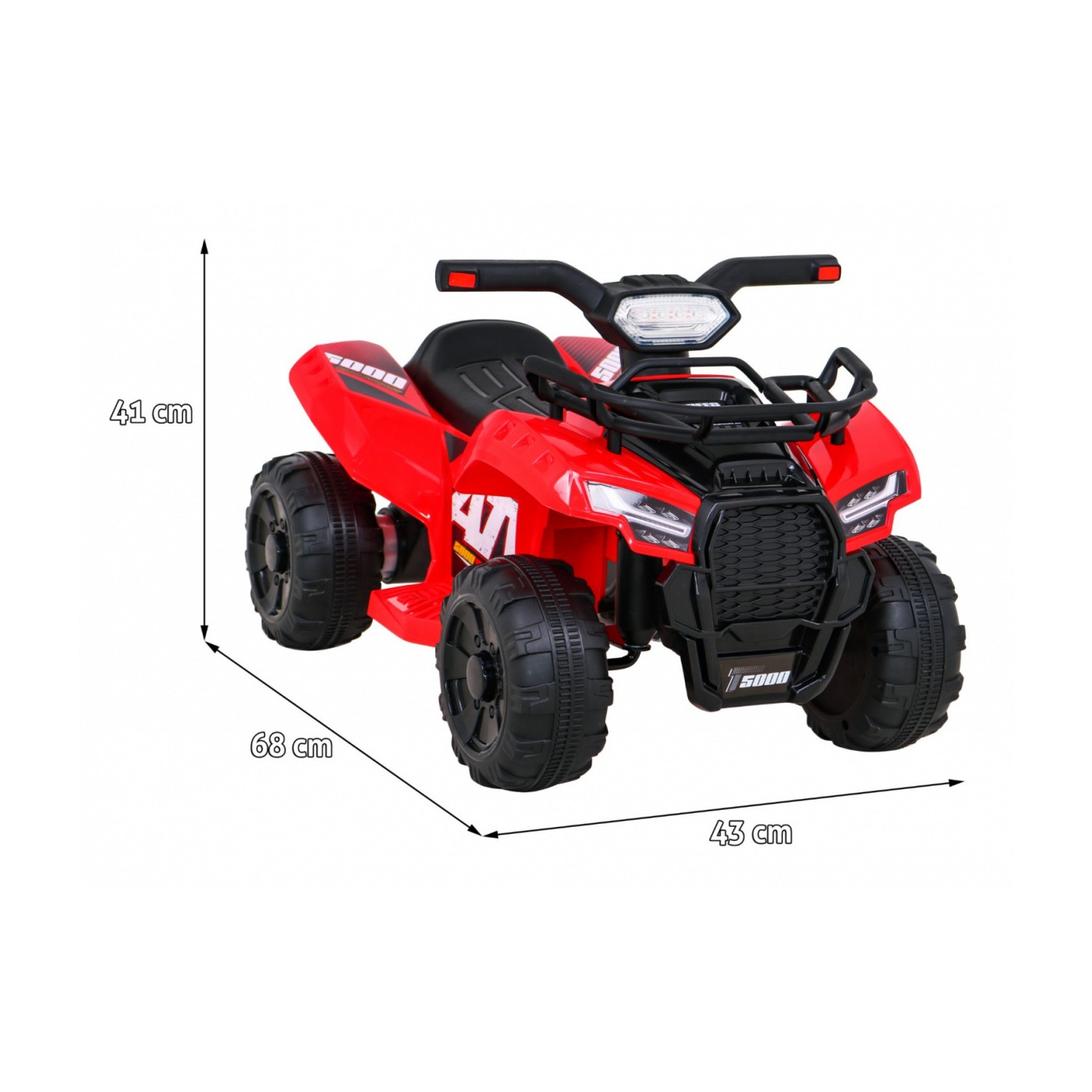 Dětská baterie Quad Storm červená + motor 25W + MP3 USB + LED