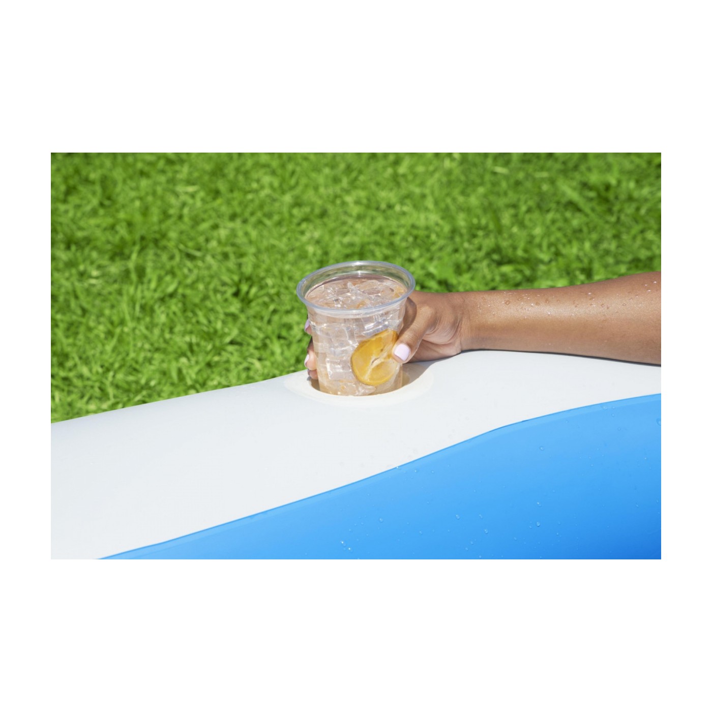 Nafukovací rodinný bazén 270x198x51cm BESTWAY okýnko + 2 nafukovací sedadla
