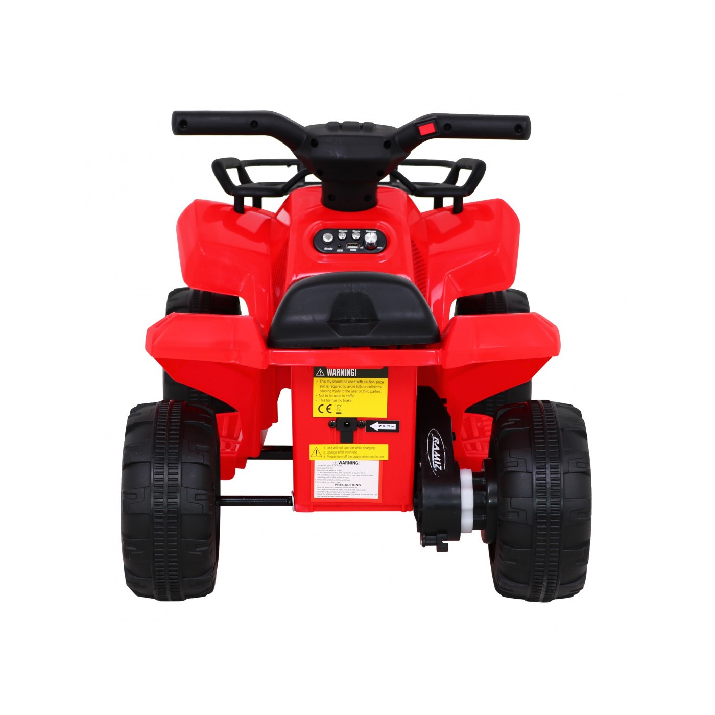 Dětská baterie Quad Storm červená + motor 25W + MP3 USB + LED