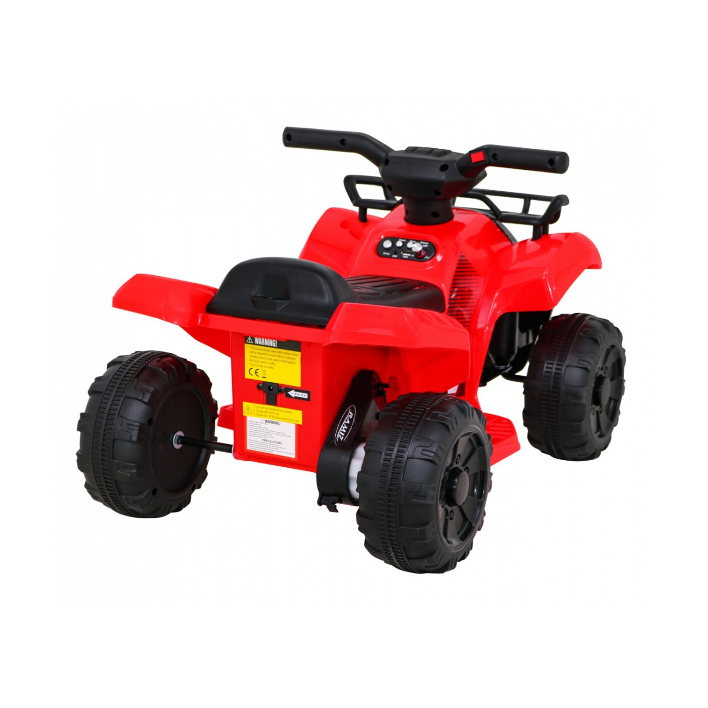 Dětská baterie Quad Storm červená + motor 25W + MP3 USB + LED