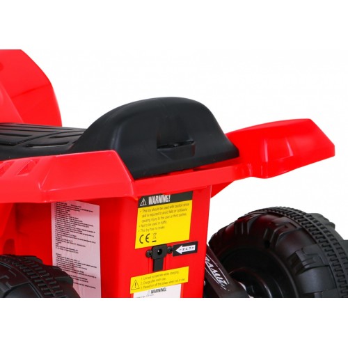 Dětská baterie Quad Storm červená + motor 25W + MP3 USB + LED