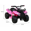 Quad Storm dětská baterie růžová + motor 25W + MP3 USB + LED