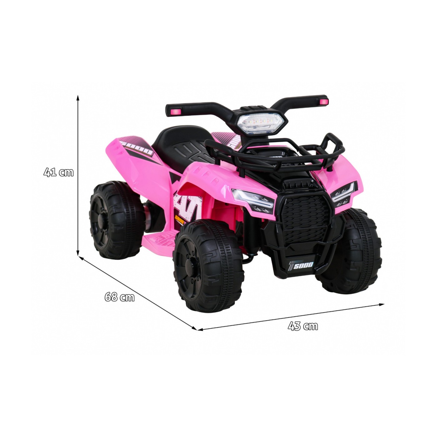Quad Storm dětská baterie růžová + motor 25W + MP3 USB + LED