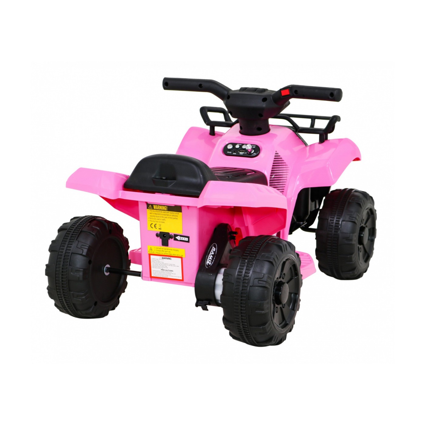 Quad Storm dětská baterie růžová + motor 25W + MP3 USB + LED