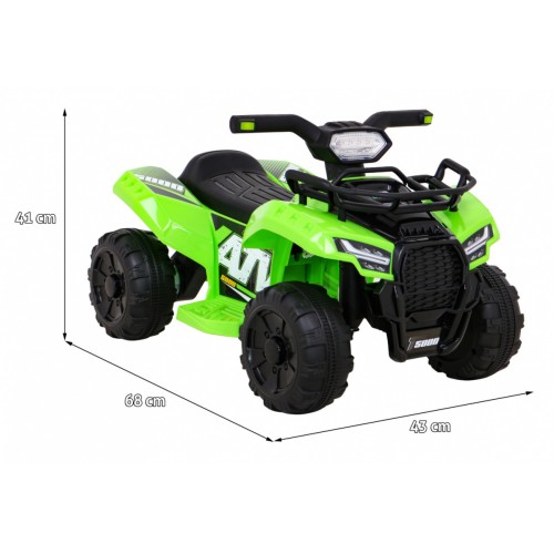 Quad Storm dětská baterie zelená + motor 25W + MP3 USB + LED