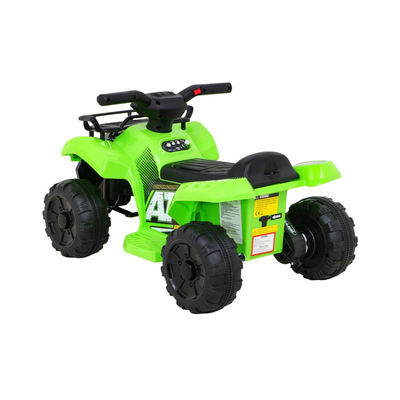 Quad Storm dětská baterie zelená + motor 25W + MP3 USB + LED