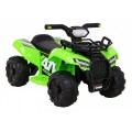 Quad Storm dětská baterie zelená + motor 25W + MP3 USB + LED