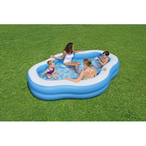 Nafukovací rodinný bazén 270x198x51cm BESTWAY okýnko + 2 nafukovací sedadla