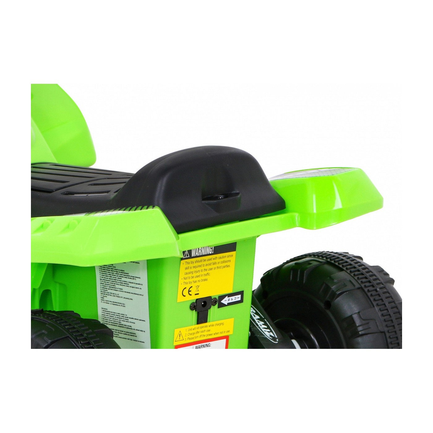 Quad Storm dětská baterie zelená + motor 25W + MP3 USB + LED