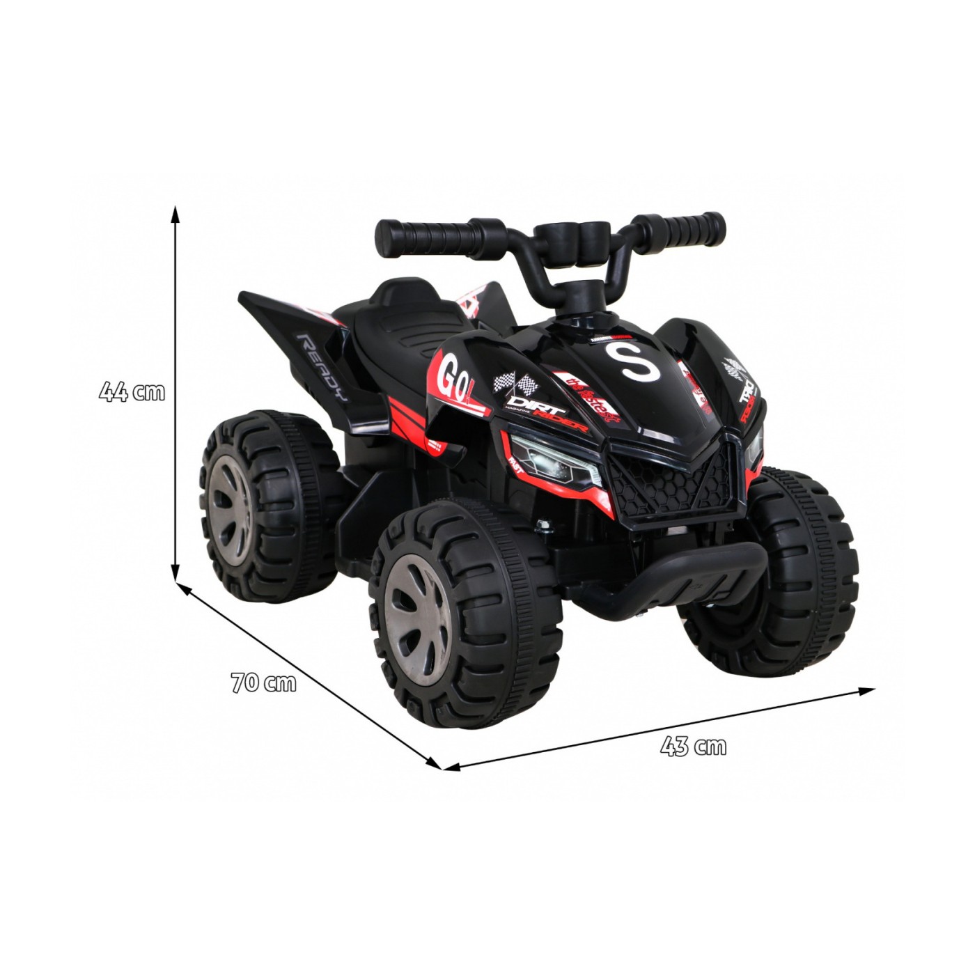 Quad Nejrychlejší dětská baterie černá + 25W motor