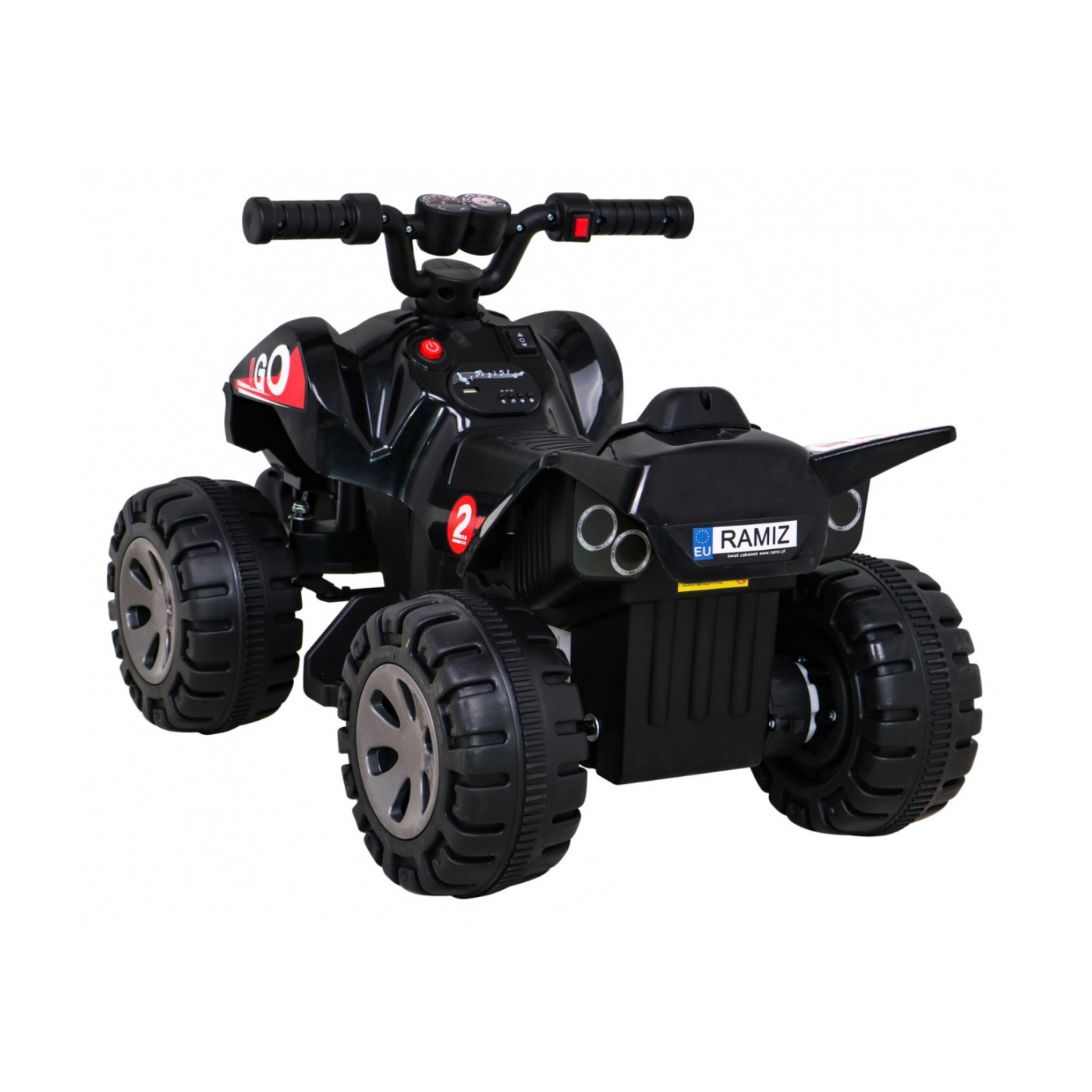Quad Nejrychlejší dětská baterie černá + 25W motor