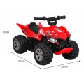 Quad Nejrychlejší dětská baterie červená + 25W motor
