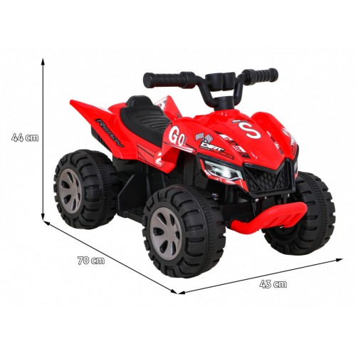 Quad Nejrychlejší dětská baterie červená + 25W motor